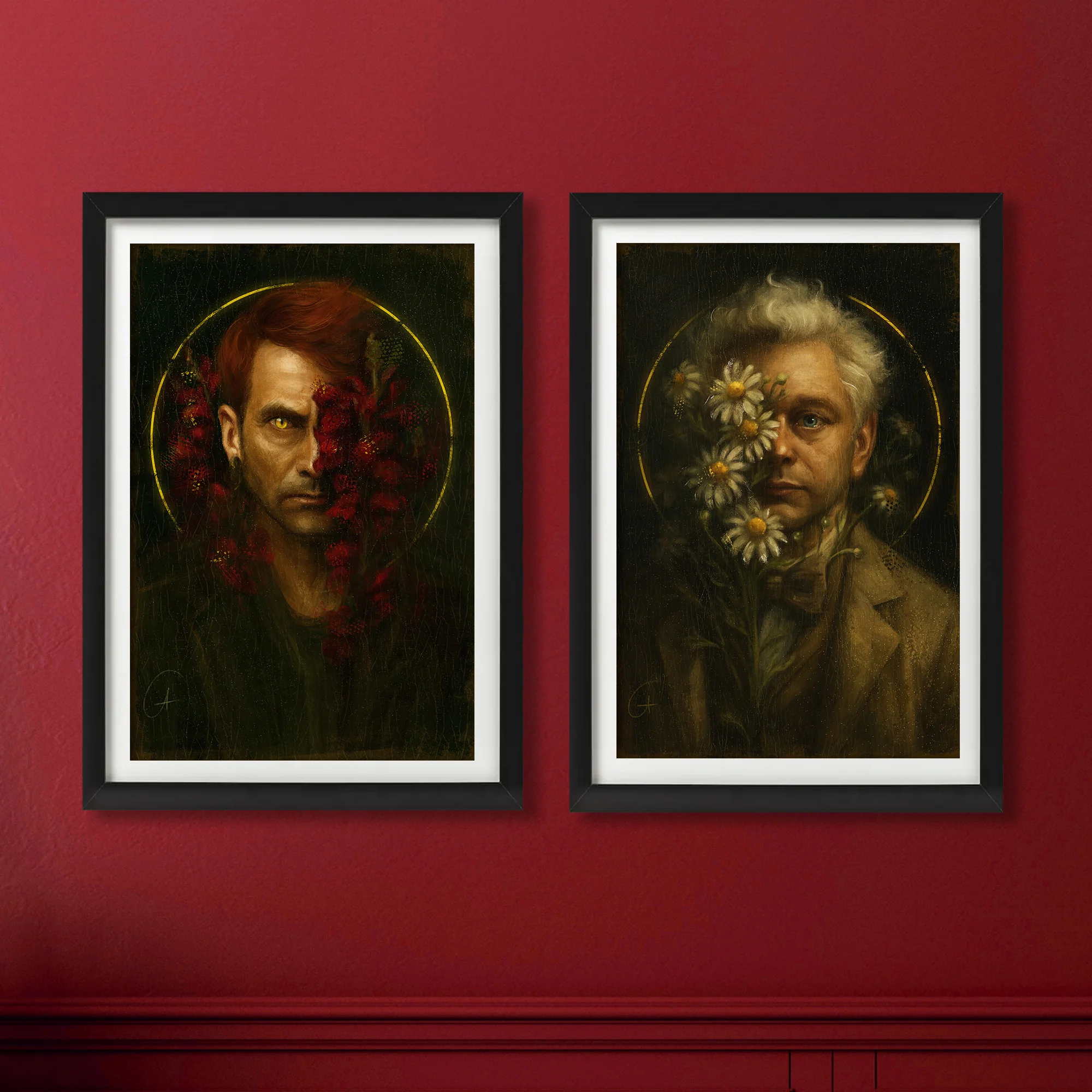 Andrea C. White's Botanical Lithograph Set | Good Omens