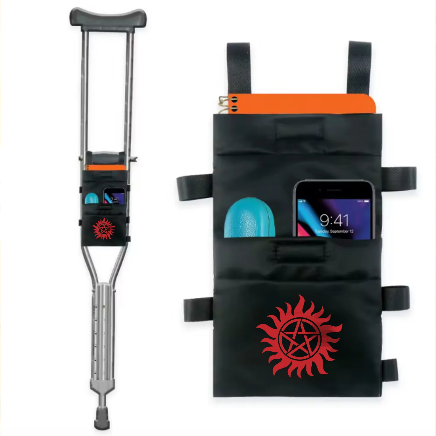 Anti-Possession Crutch Storage Pouch | SPN-Inspired Mobility - Image 3