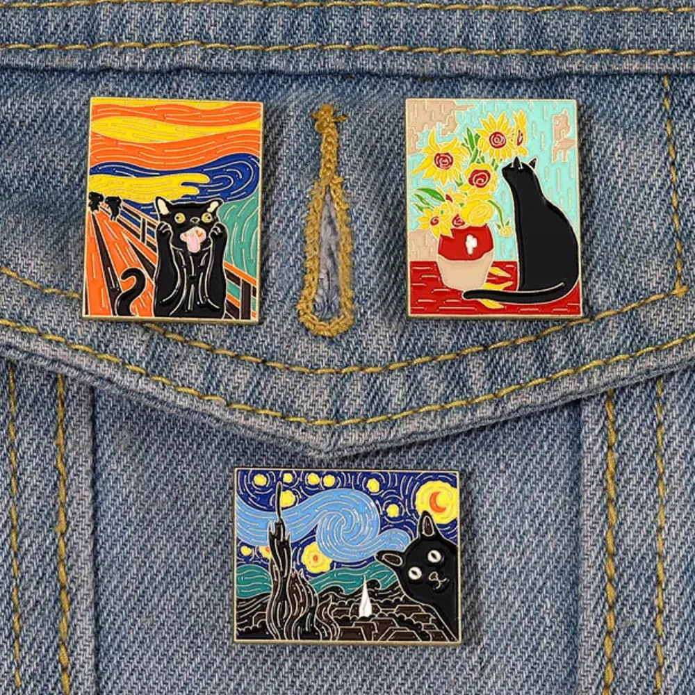 “Van Gogh’s Cat” Pins