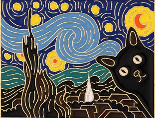 “Van Gogh’s Cat” Pins - Image 2