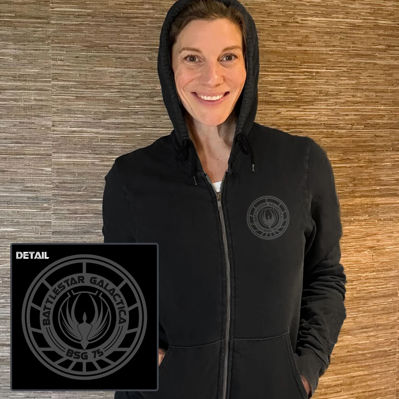 Battlestar Galactica Seal Unisex Zip Hoodies | Katee Sackhoff