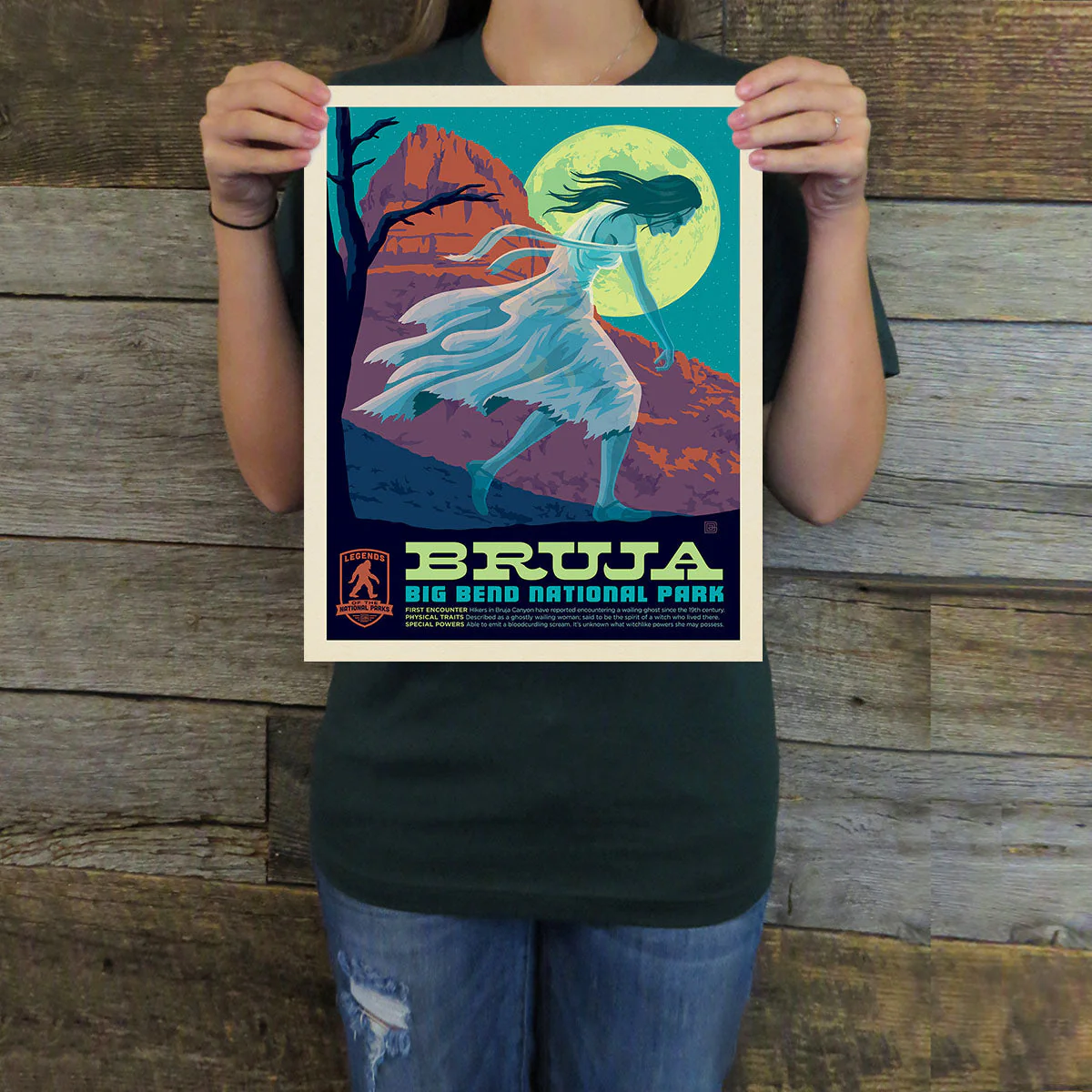 Big Bend National Park: Bruja | Legends & Monsters Art Print - Image 2