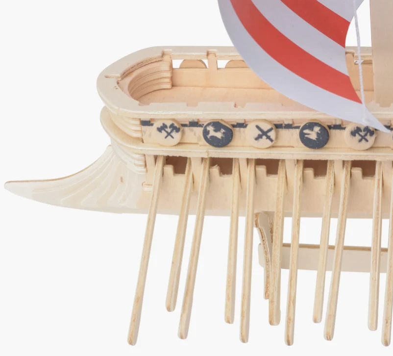 Fearless Dragon Wooden Viking Boat Kit - Image 4
