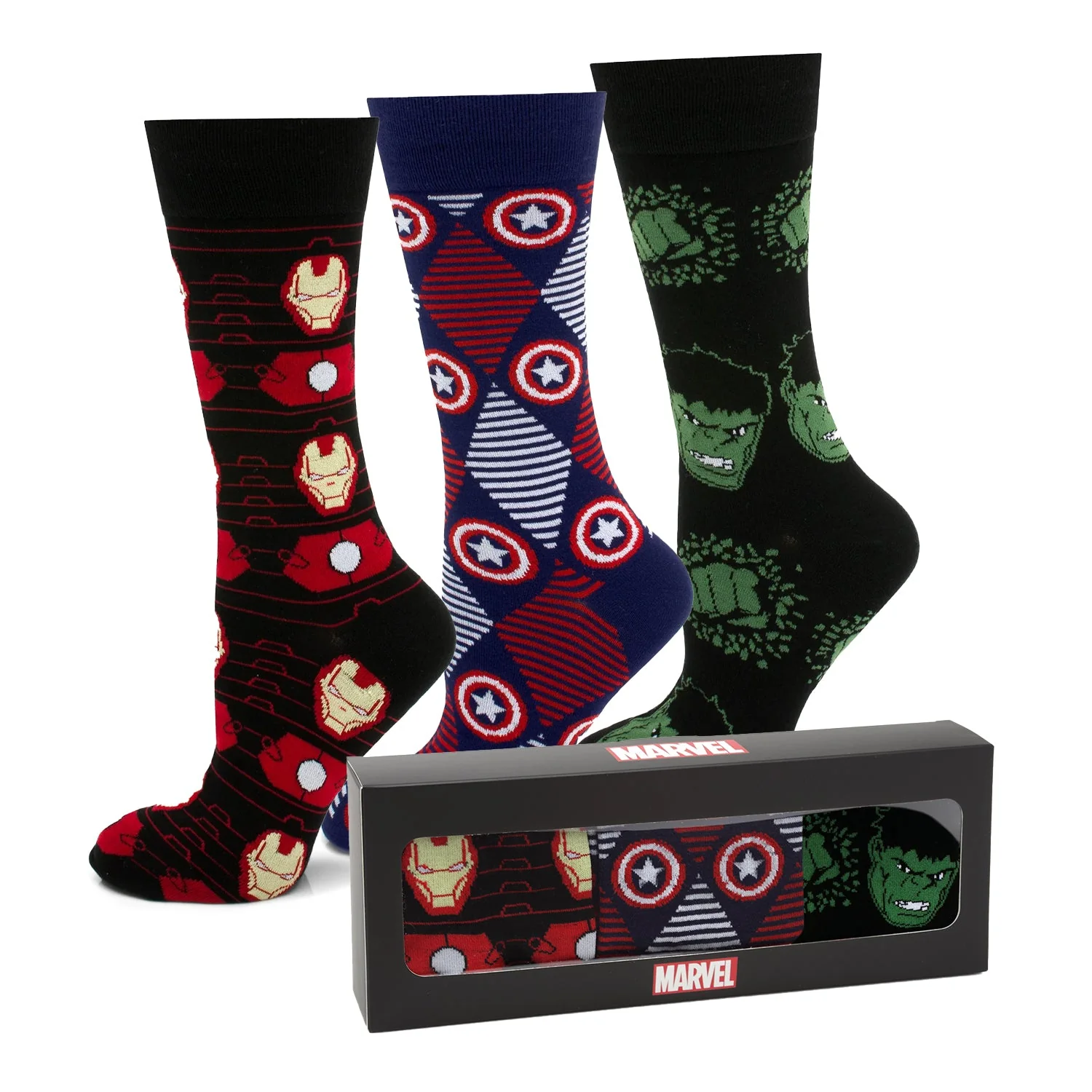 Marvel Avengers Favorites 3 Pair Socks and Lapel Pin Gift Set | Socks - Image 3
