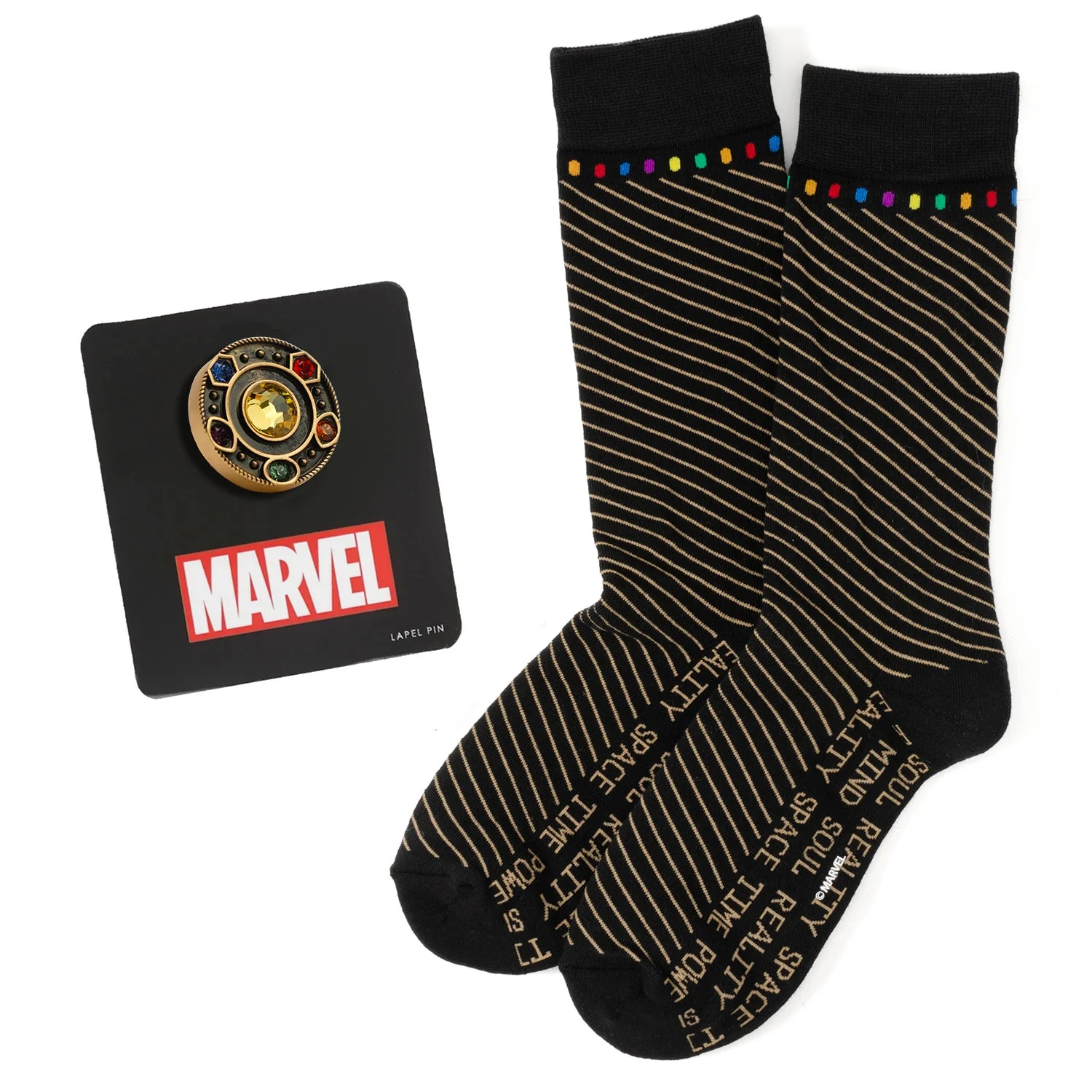Marvel Avengers Infinity Stone Stripe Black Gift Set - Image 2