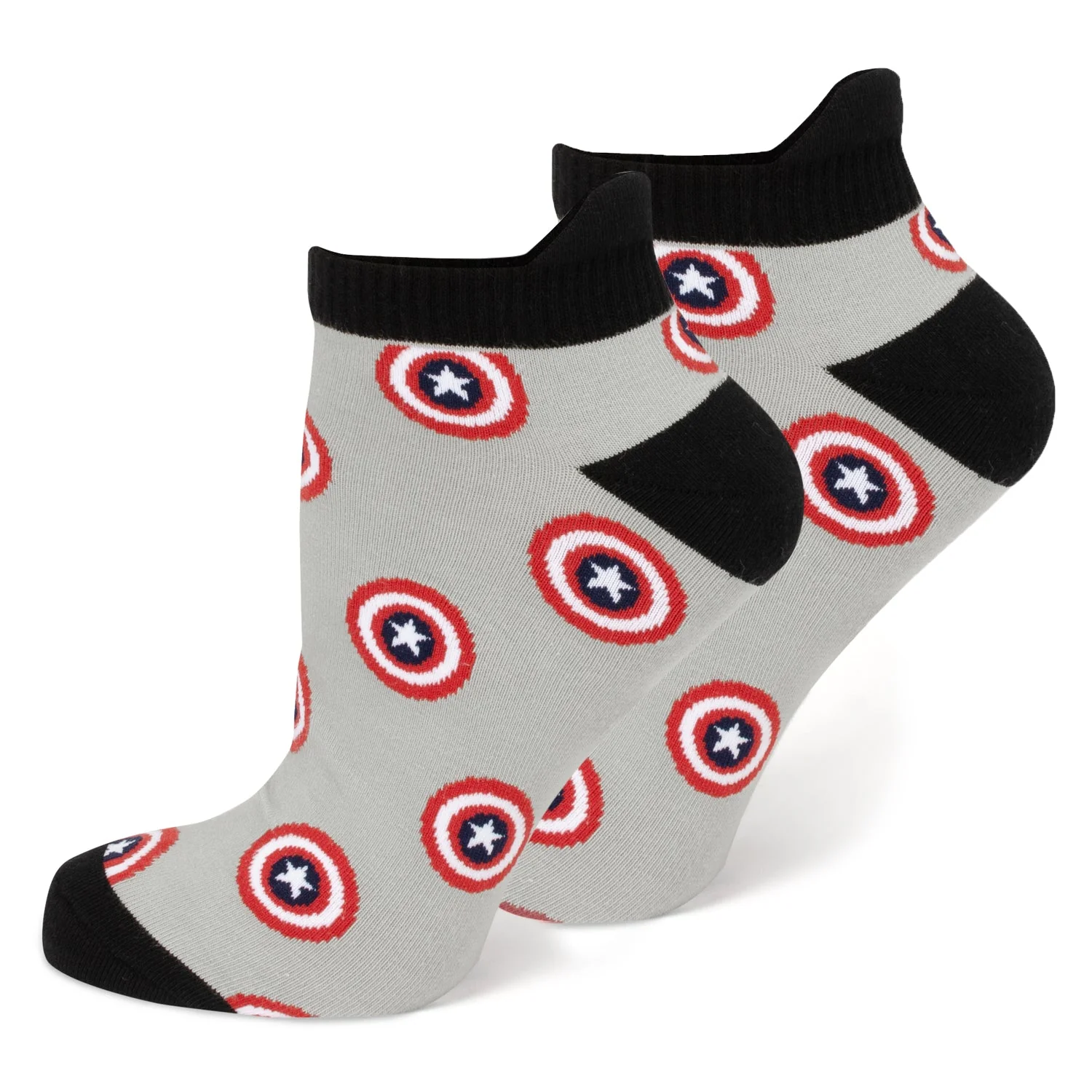 Marvel Captain America Ankle Socks 3-Pack and Lapel Pin Gift Set | Socks - Image 4