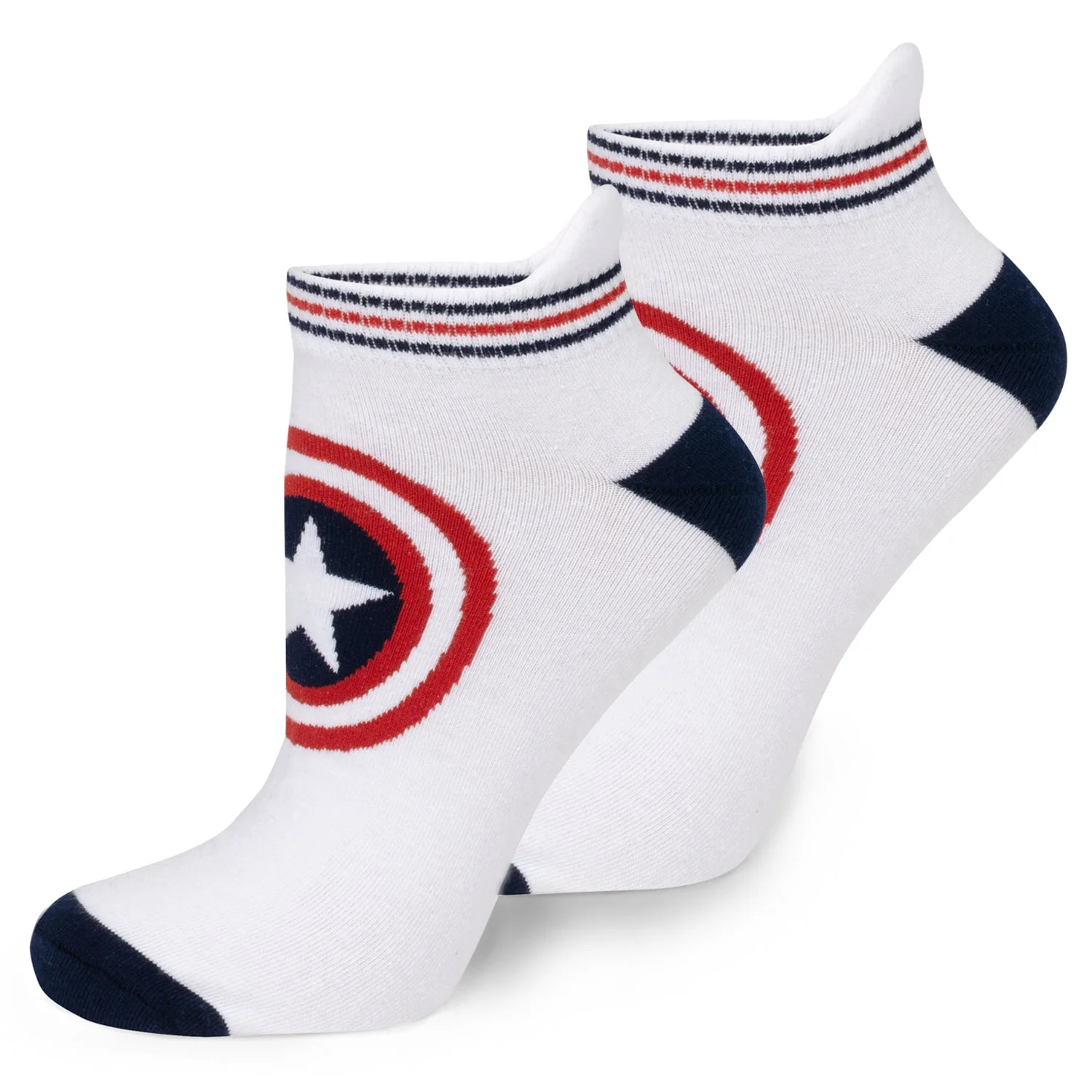 Marvel Captain America Ankle Socks 3-Pack and Lapel Pin Gift Set | Socks - Image 5