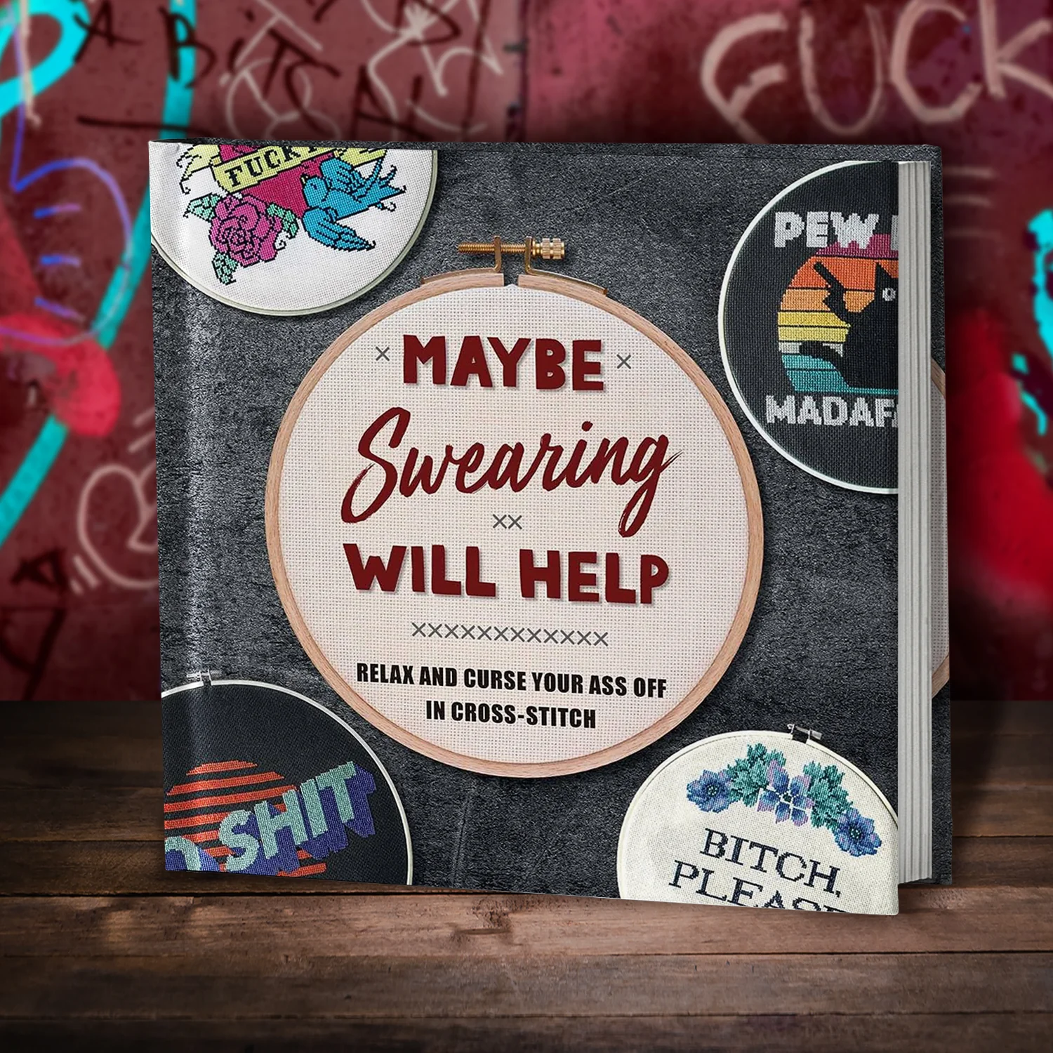 "Maybe Swearing Will Help" Cross-Stitch Book