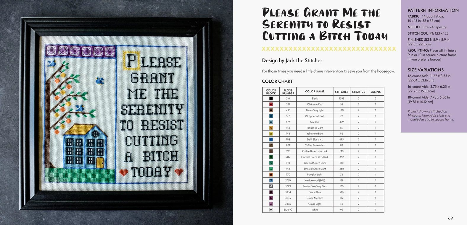 "Maybe Swearing Will Help" Cross-Stitch Book - Image 4