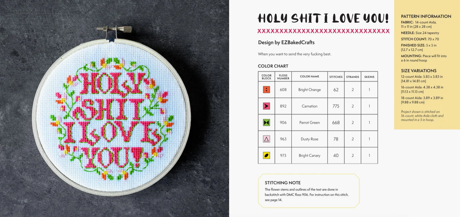 "Maybe Swearing Will Help" Cross-Stitch Book - Image 5