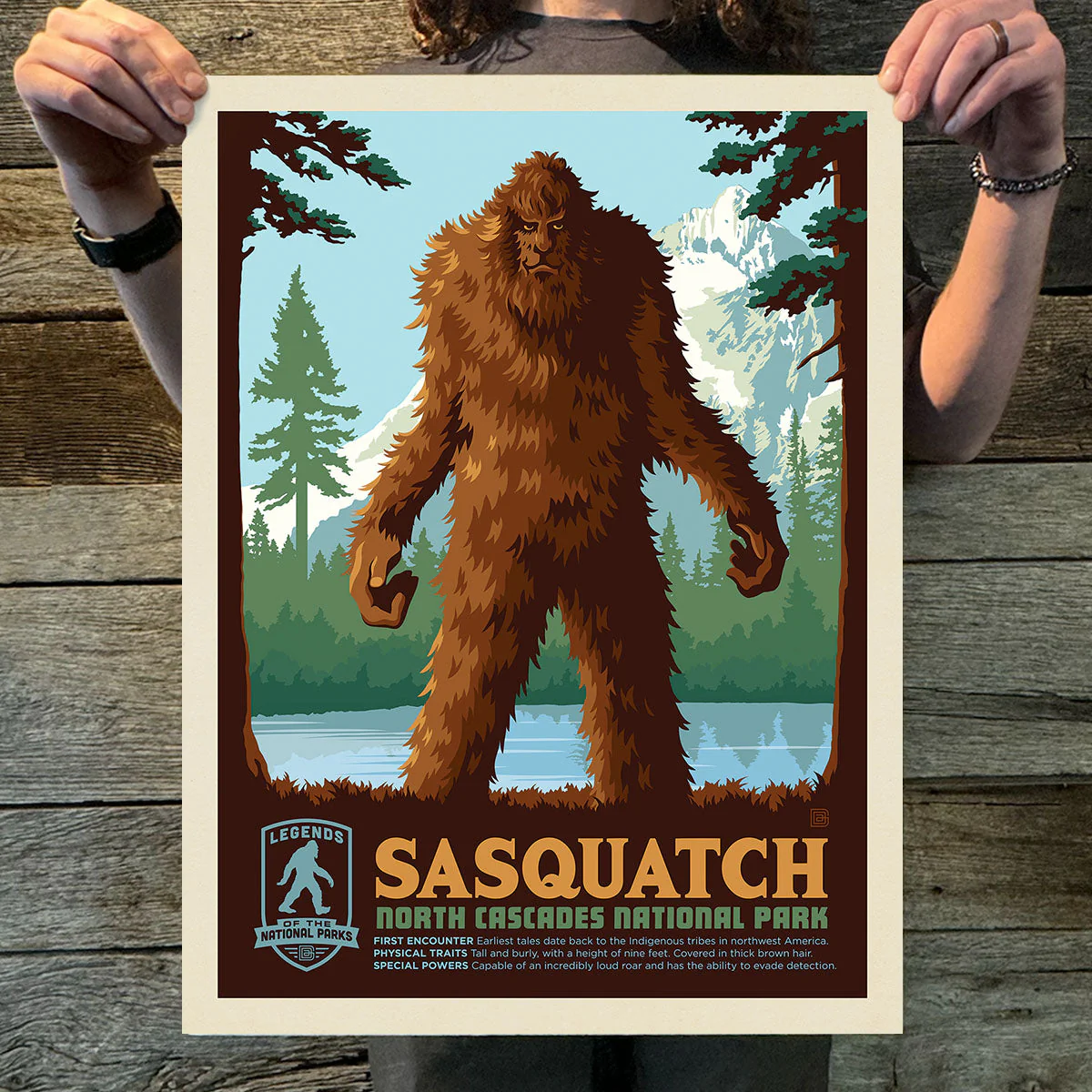 North Cascades National Park: Sasquatch | Legends & Monsters Art Print