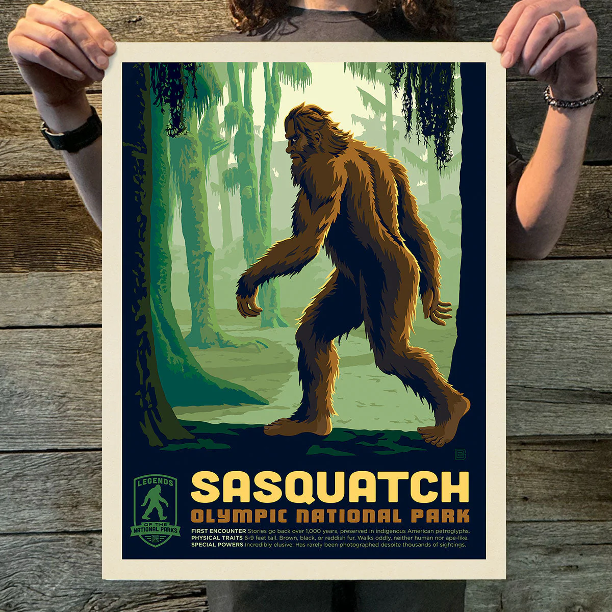 Olympic National Park: Sasquatch | Legends & Monsters Art Print
