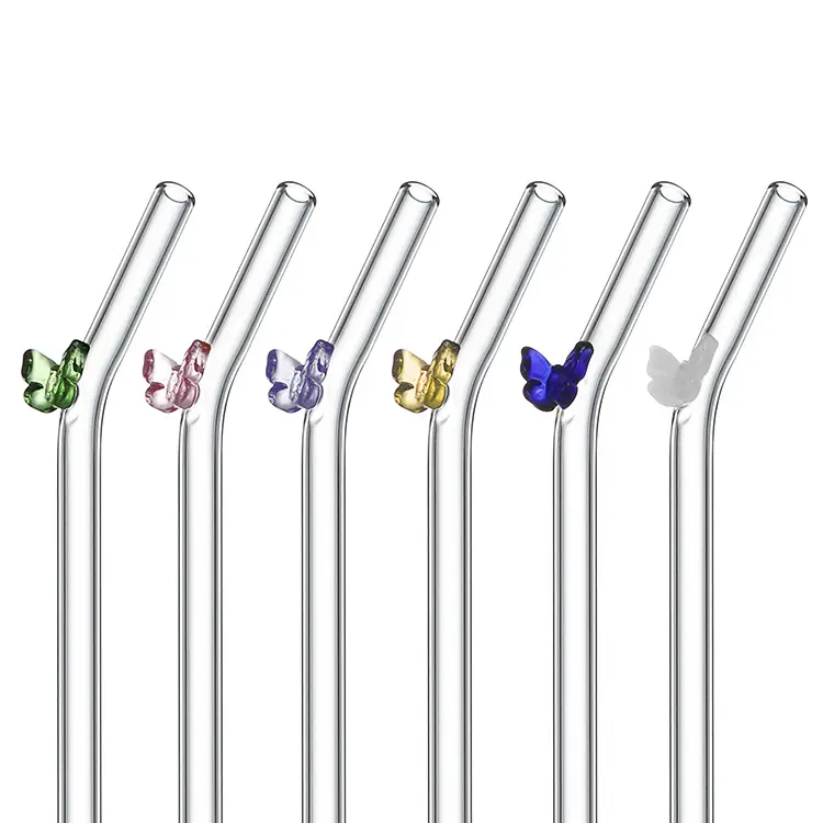 Butterfly Glass Drinking Straws - Image 3