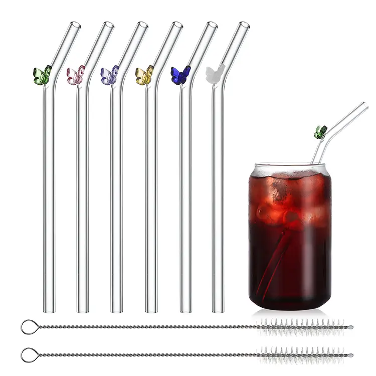 Butterfly Glass Drinking Straws - Image 5