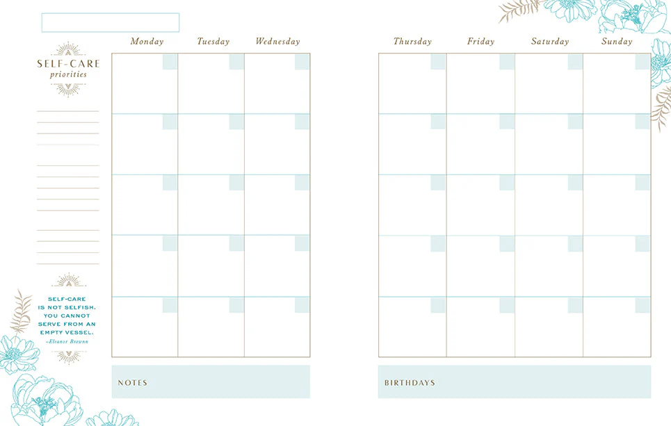 Self-Care 12-Month Undated Planner | Planner - Image 4