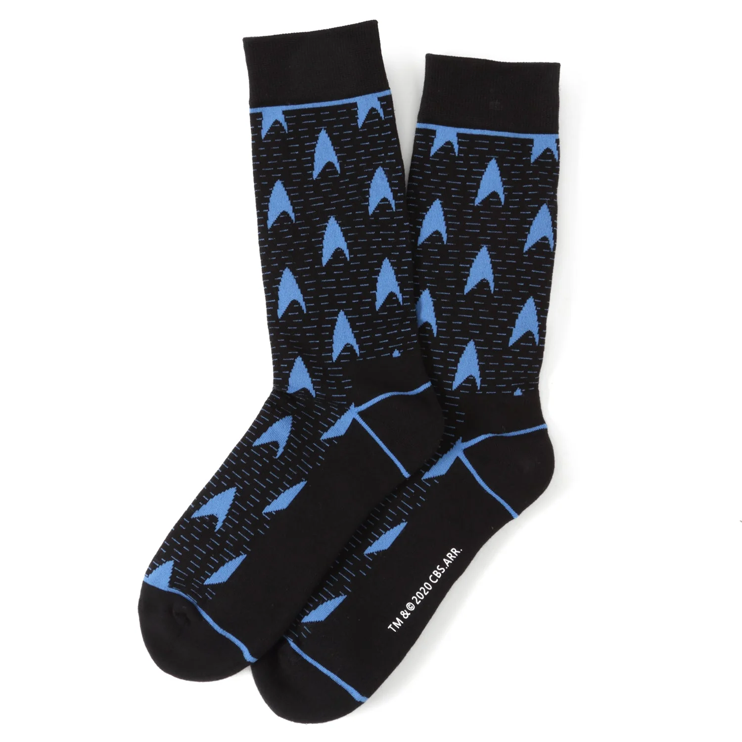 Star Trek Blue Delta Shield Black Men's Socks | Socks - Image 3