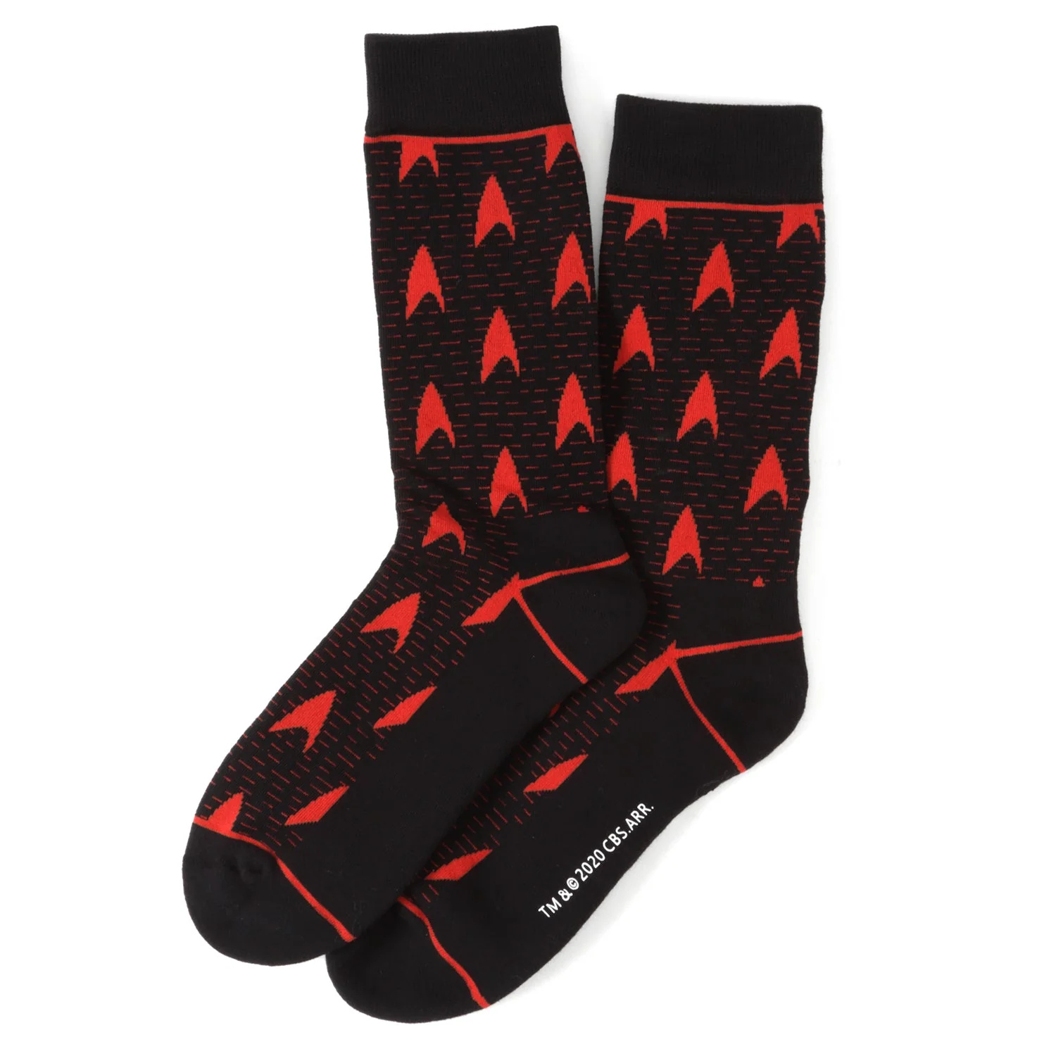 Star Trek Red Delta Shield Black Men's Socks | Socks - Image 3
