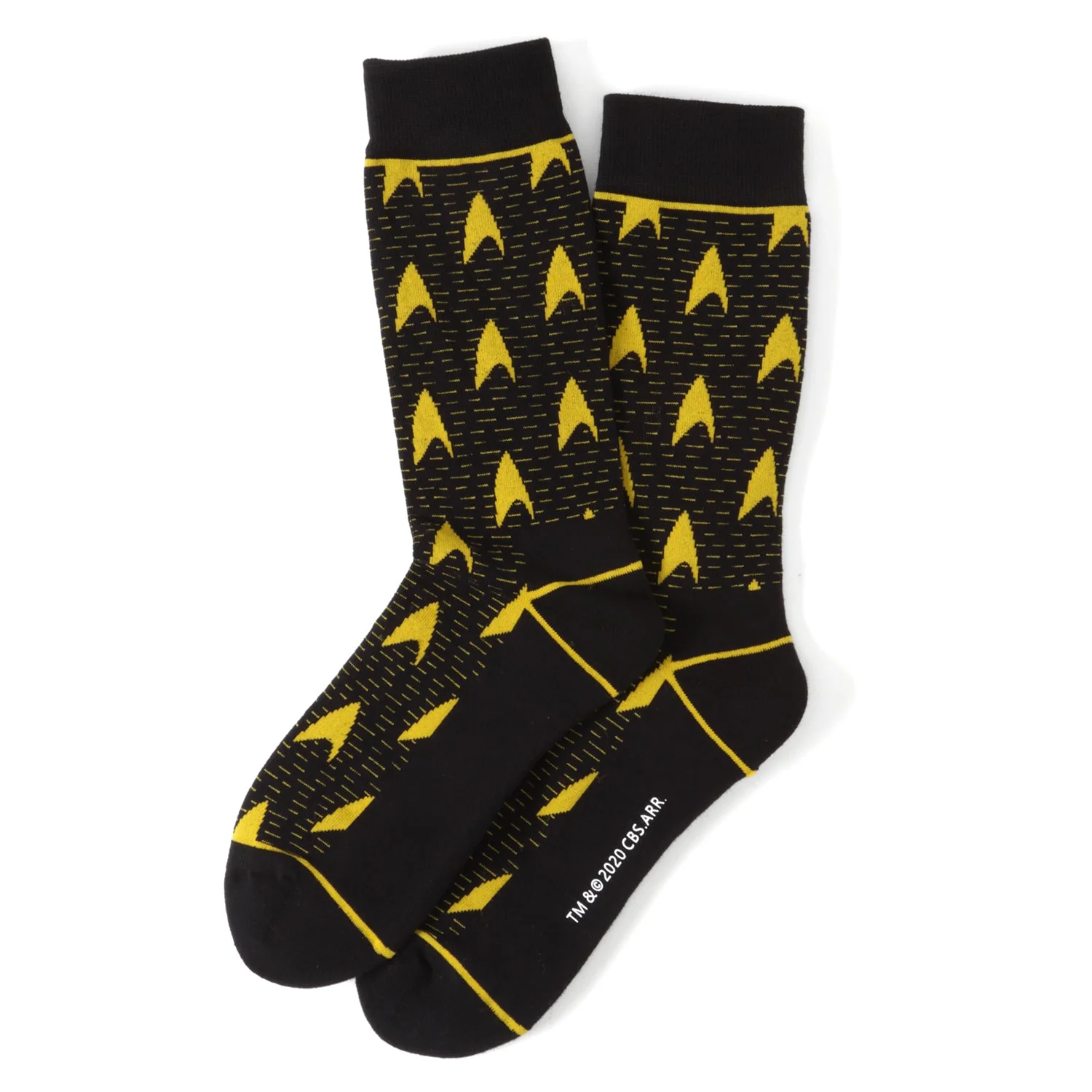 Star Trek Yellow Delta Shield Black Men's Socks | Socks - Image 3