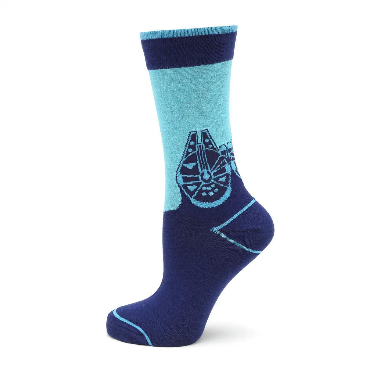 Star Wars Millennium Falcon Blue Mod Dress Socks and Rebel Crest Lapel Pin Gift Set | Socks - Image 3