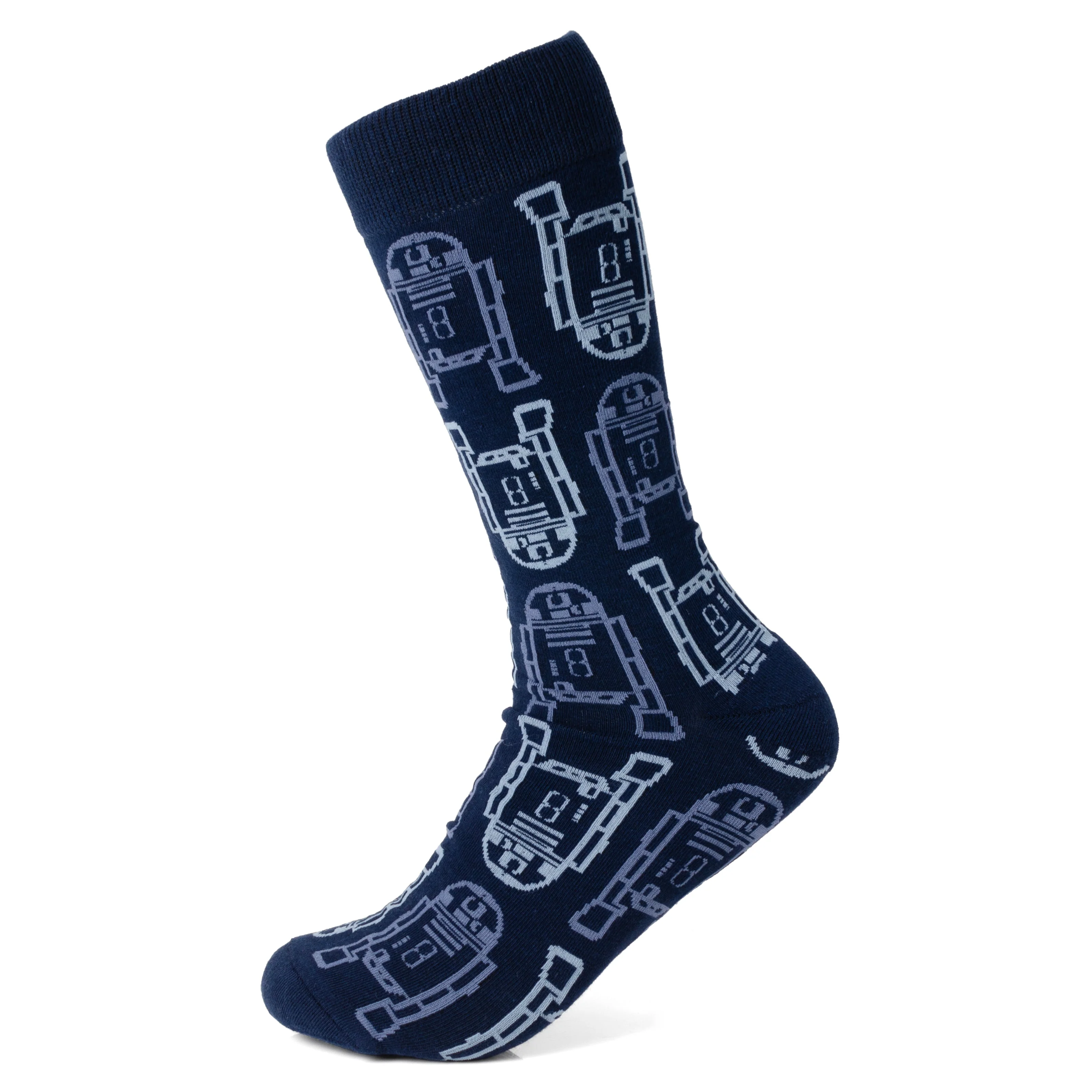 Star Wars R2-D2 Light and Dark Blue Dress Socks and Lapel Pin Gift Set | Socks - Image 3
