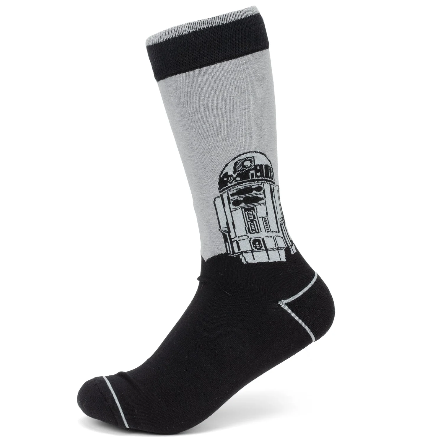 Star Wars R2-D2 Men's Gray and Black Dress Socks and Lapel Pin Gift Set | Socks - Image 4