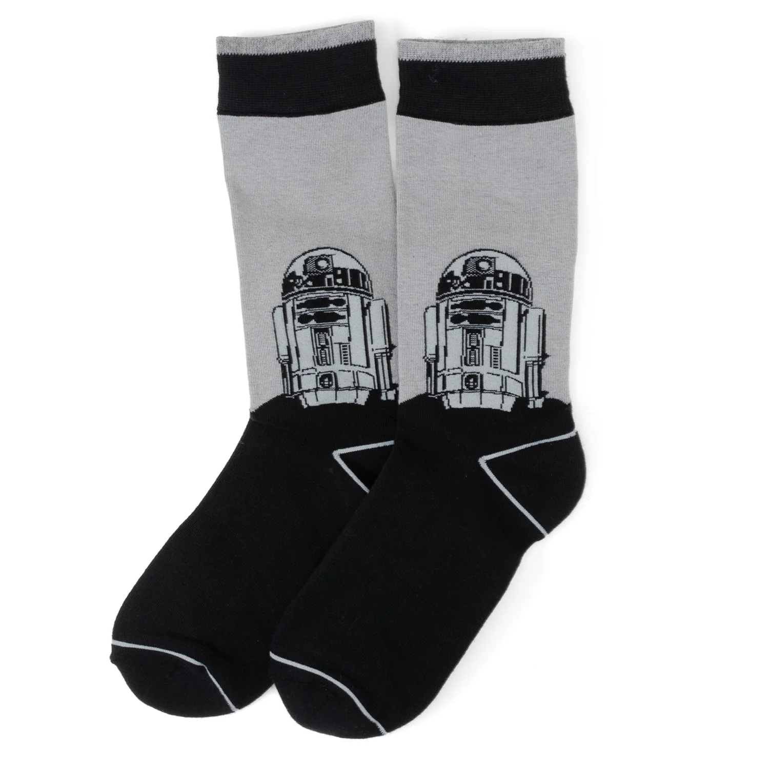 Star Wars R2-D2 Men's Gray and Black Dress Socks and Lapel Pin Gift Set | Socks - Image 5
