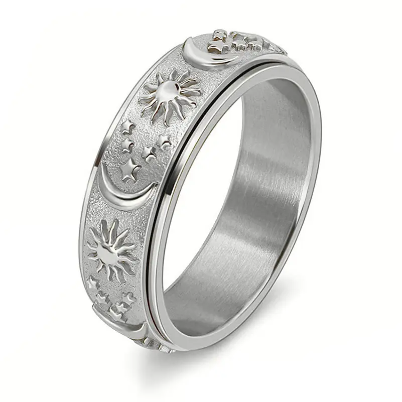 Stars and Moon Fidget Spinner Ring - Image 3