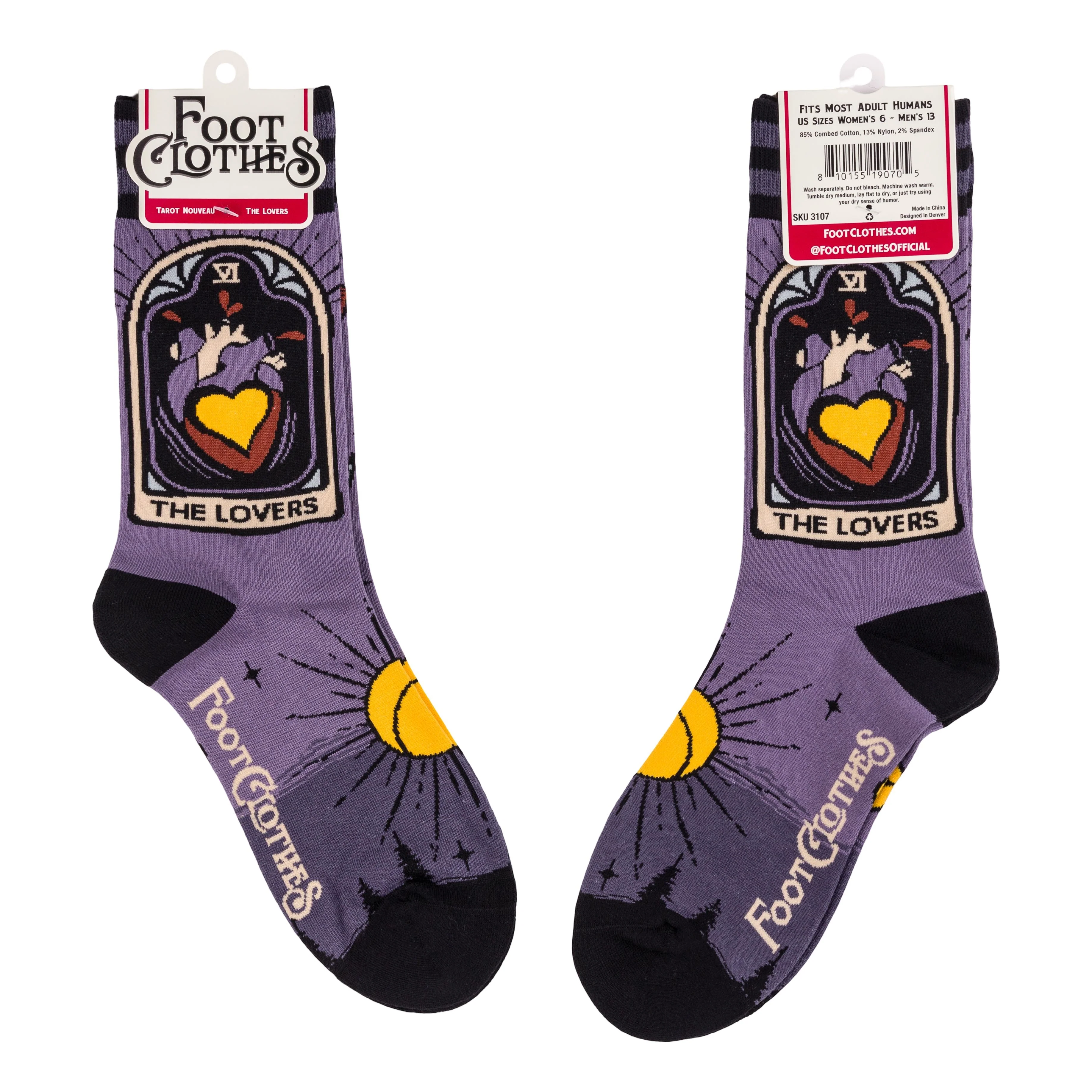 The Lovers Tarot Nouveau | Crew Socks - Image 5