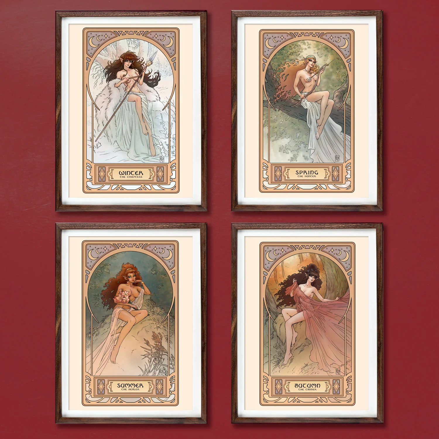 "The Seasons of The World of Two Moons" 11x17" Lithographs | Lily McDonnell