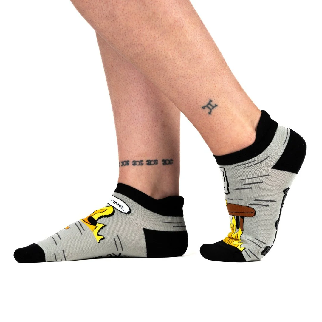 This is Fine: Black Coffee Edition | Ankle Socks - Image 4