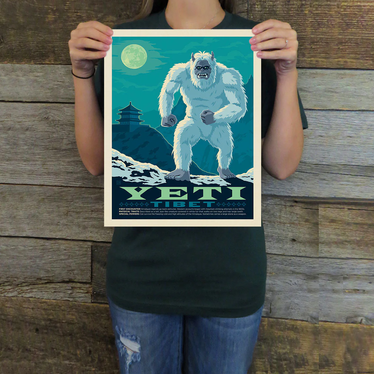 Tibet: Yeti | Legends & Monsters Art Print - Image 2