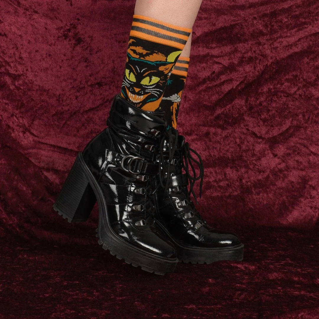 Vintage Black Cat | Crew Socks - Image 9