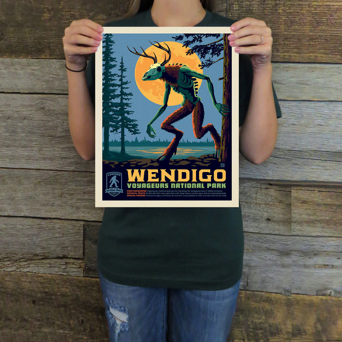 Voyageurs National Park: Wendigo | Legends & Monsters Art Print - Image 2