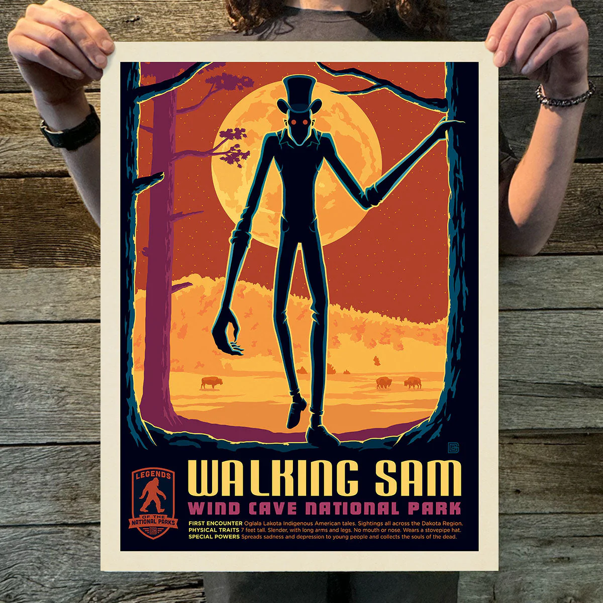Wind Cave National Park: Walking Sam | Legends & Monsters Art Print
