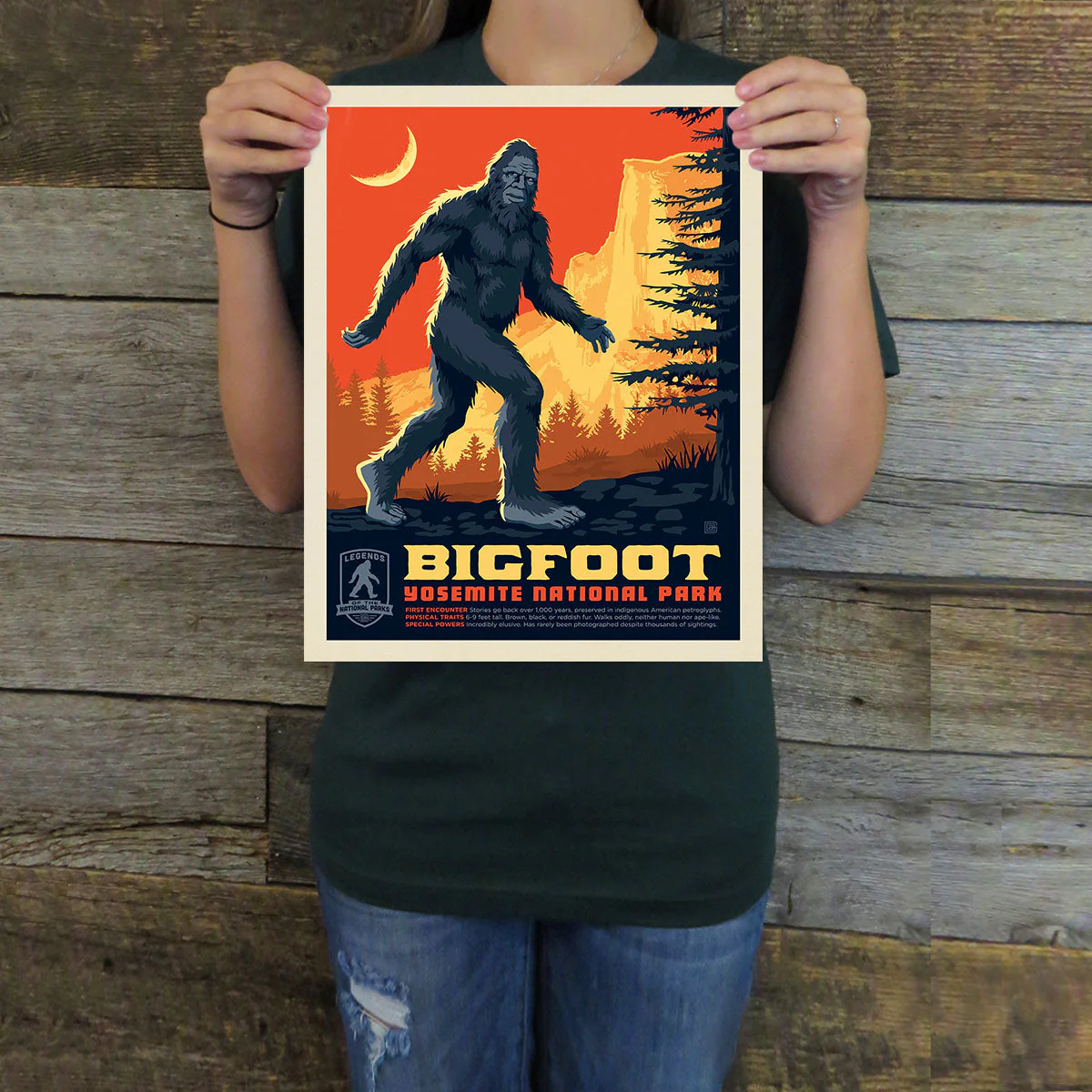 Yosemite National Park: Bigfoot | Legends & Monsters Art Print - Image 2