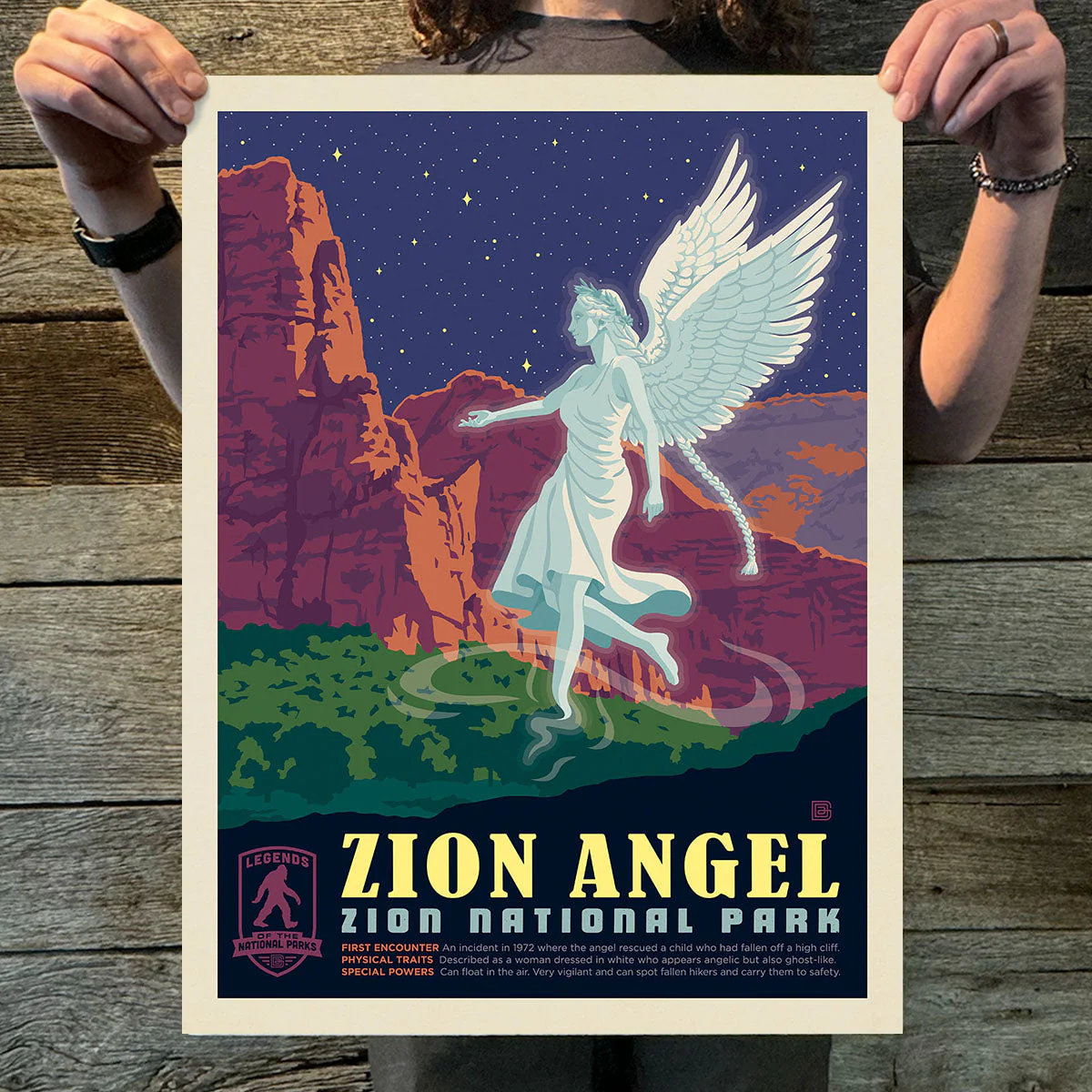 Zion National Park: Zion Angel | Legends & Monsters Art Print