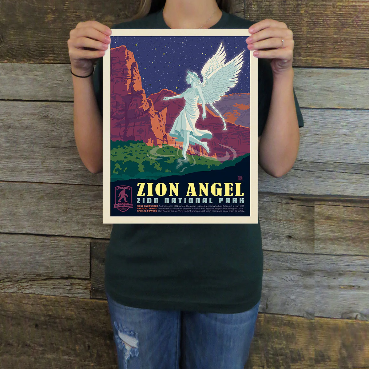 Zion National Park: Zion Angel | Legends & Monsters Art Print - Image 2